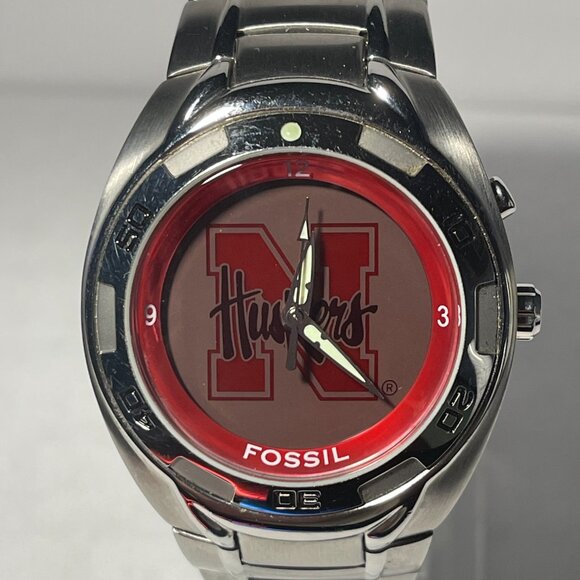 Nebraska Cornhuskers NCAA Stainless-Steel Kaleido Watch by Fossil NEW - Picture 9 of 10